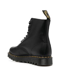 Bottes de loisirs en cuir noires Dr. Martens