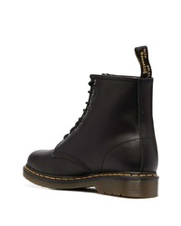 Bottes de loisirs en cuir noires Dr. Martens