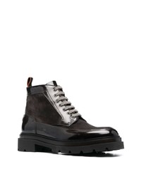 Bottes de loisirs en cuir noires Santoni