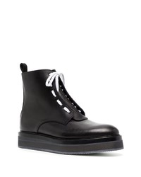 Bottes de loisirs en cuir noires Nicolas Andreas Taralis