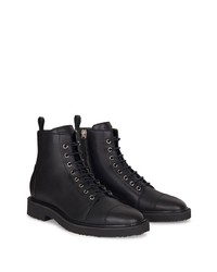 Bottes de loisirs en cuir noires Giuseppe Zanotti