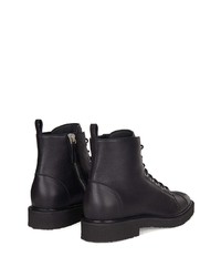 Bottes de loisirs en cuir noires Giuseppe Zanotti