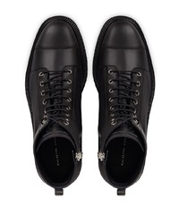 Bottes de loisirs en cuir noires Giuseppe Zanotti