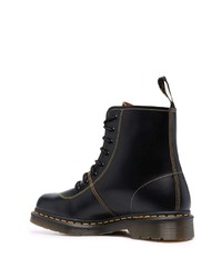 Bottes de loisirs en cuir noires Dr. Martens