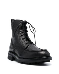 Bottes de loisirs en cuir noires Brioni