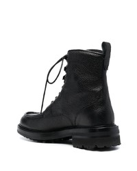 Bottes de loisirs en cuir noires Brioni