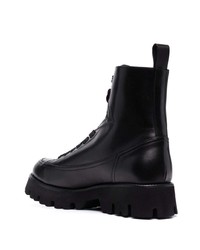 Bottes de loisirs en cuir noires Versace