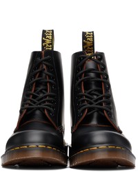 Bottes de loisirs en cuir noires Dr. Martens