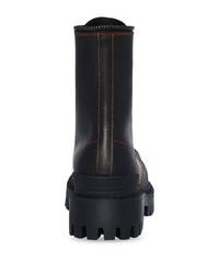 Bottes de loisirs en cuir noires Balenciaga