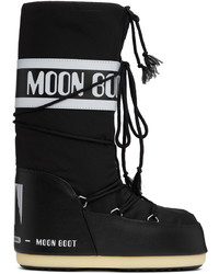Bottes de loisirs en cuir noires Moon Boot