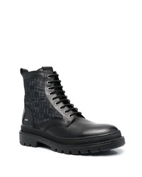 Bottes de loisirs en cuir noires Karl Lagerfeld