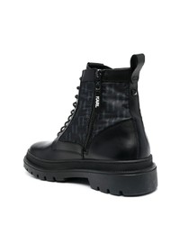 Bottes de loisirs en cuir noires Karl Lagerfeld