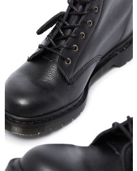 Bottes de loisirs en cuir noires Dr. Martens