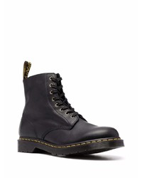 Bottes de loisirs en cuir noires Dr. Martens