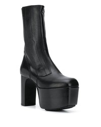 Bottes de loisirs en cuir noires Rick Owens