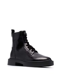 Bottes de loisirs en cuir noires Giuseppe Zanotti