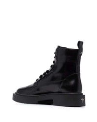 Bottes de loisirs en cuir noires Giuseppe Zanotti