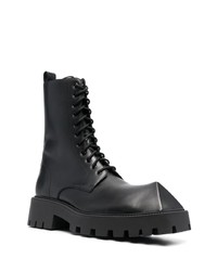 Bottes de loisirs en cuir noires Balenciaga