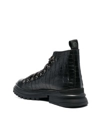 Bottes de loisirs en cuir noires Giuliano Galiano