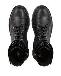 Bottes de loisirs en cuir noires Giuseppe Zanotti