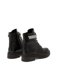 Bottes de loisirs en cuir noires Giuseppe Zanotti