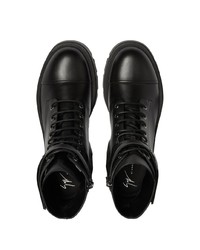 Bottes de loisirs en cuir noires Giuseppe Zanotti