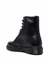 Bottes de loisirs en cuir noires Dr. Martens