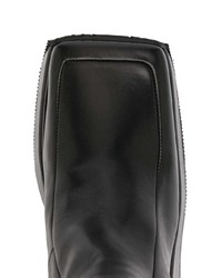 Bottes de loisirs en cuir noires Raf Simons