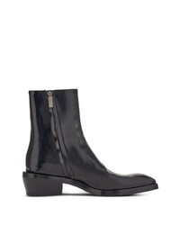 Bottes de loisirs en cuir noires Ferragamo