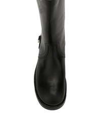 Bottes de loisirs en cuir noires Raf Simons