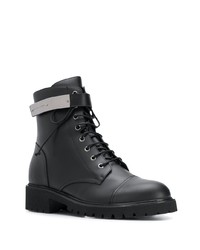 Bottes de loisirs en cuir noires Giuseppe Zanotti