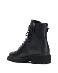 Bottes de loisirs en cuir noires Giuseppe Zanotti