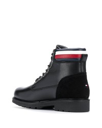 Bottes de loisirs en cuir noires Tommy Hilfiger