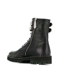 Bottes de loisirs en cuir noires Philipp Plein