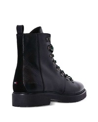 Bottes de loisirs en cuir noires Tommy Hilfiger