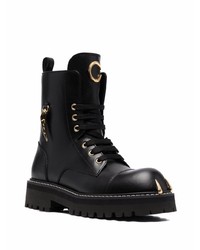 Bottes de loisirs en cuir noires Roberto Cavalli