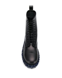 Bottes de loisirs en cuir noires Balenciaga