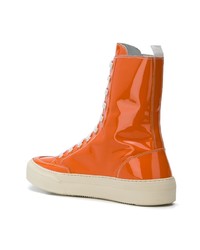 Bottes de loisirs en cuir orange Sunnei