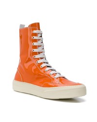 Bottes de loisirs en cuir orange Sunnei