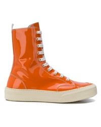 Bottes de loisirs en cuir orange Sunnei