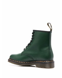 Bottes de loisirs en cuir vert foncé Dr. Martens