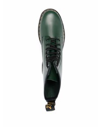 Bottes de loisirs en cuir vert foncé Dr. Martens