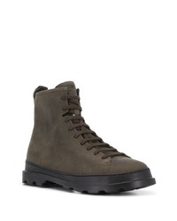 Bottes de loisirs en cuir vert foncé Camper