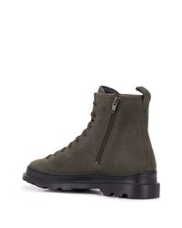 Bottes de loisirs en cuir vert foncé Camper