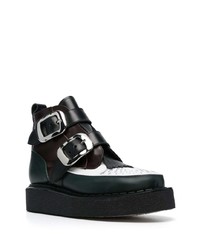 Bottes de loisirs en cuir vert foncé Charles Jeffrey Loverboy