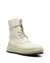 Bottes de loisirs en cuir vert menthe Stone Island Shadow Project