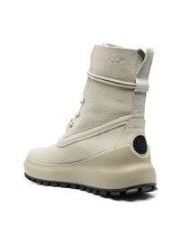 Bottes de loisirs en cuir vert menthe Stone Island Shadow Project