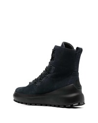 Bottes de loisirs en daim bleu marine Stone Island