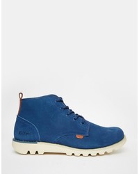 Bottes de loisirs en daim bleues Kickers