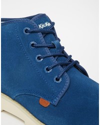 Bottes de loisirs en daim bleues Kickers